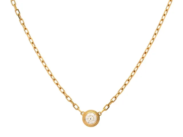 CARTIER, halsband, D`Amour Small Model, 18K guld, briljantslipad diamant 0,09 ct, ca TW/VS, ref nr HUF942, längd 38/42 cm, vikt 2,8 g, certifikat och påse.