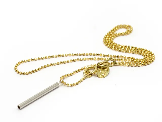 KEDJA/HÄNGE, 18K guld/vitguld, kullänk, längd ca 40 cm, vikt 3,4 g.