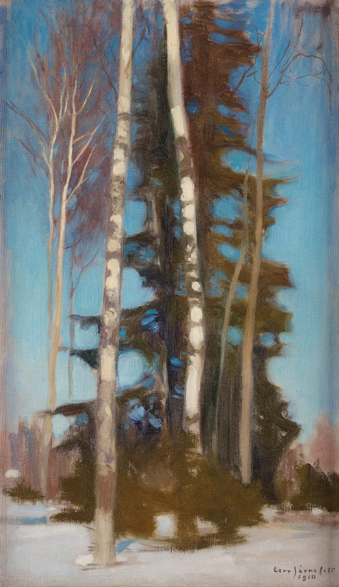 Eero Järnefelt, Vinterlandskap med björkar. — Bukowskis