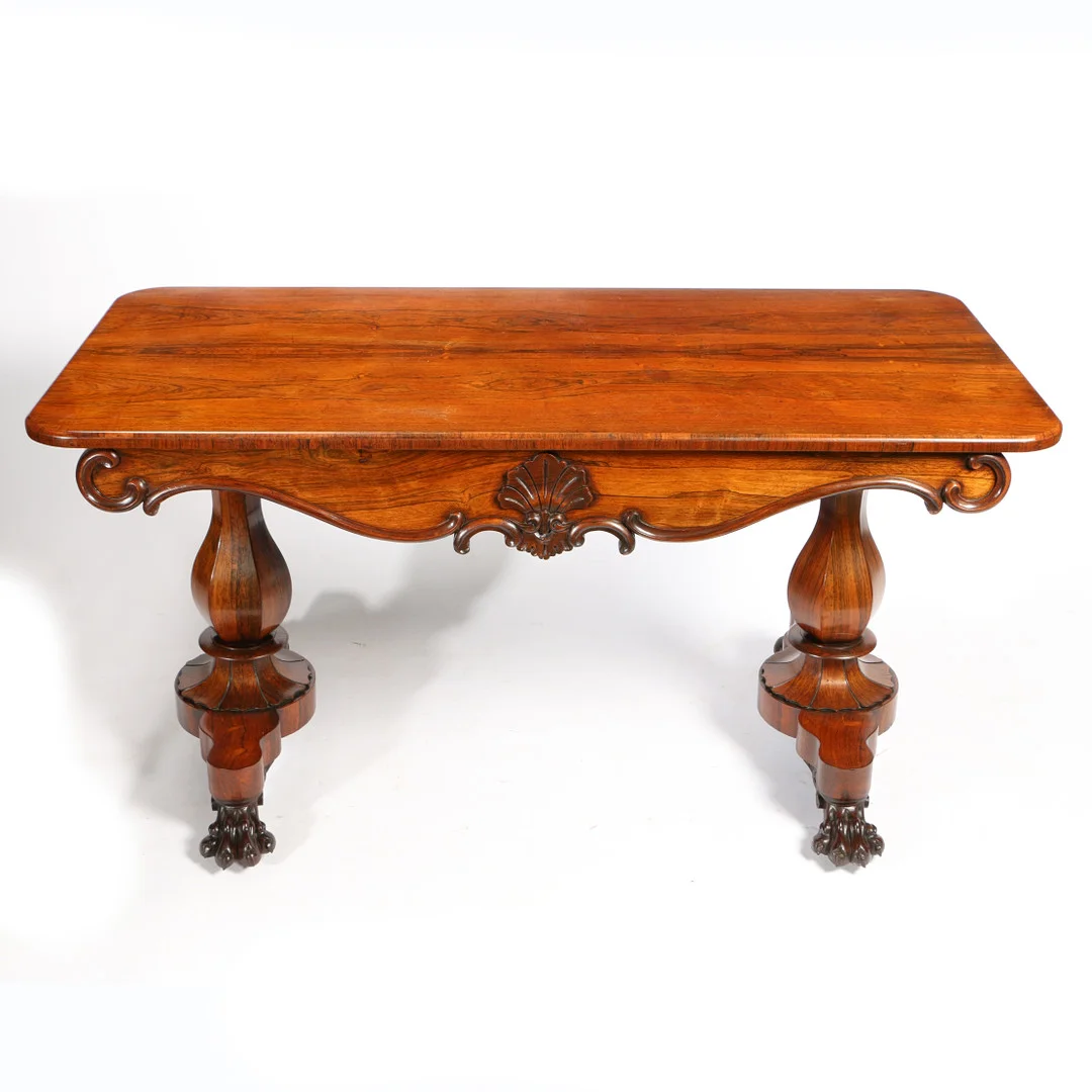 A WILLIAM IV ROSEWOOD LIBRARY TABLE. — Tables — Bishop & Miller