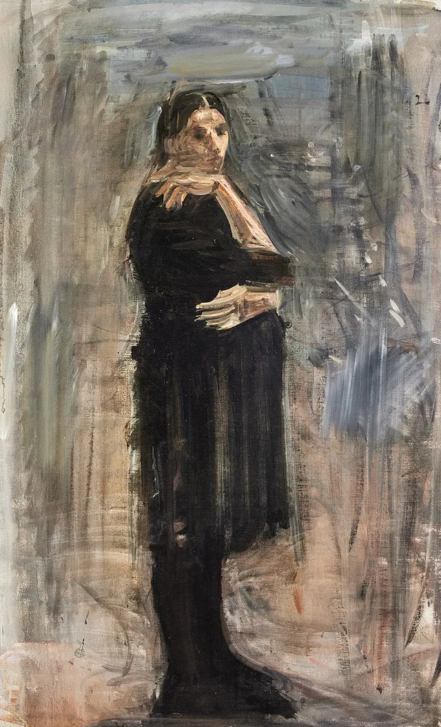 ALVAR JANSSON. Stående sicilianska, olja på duk.