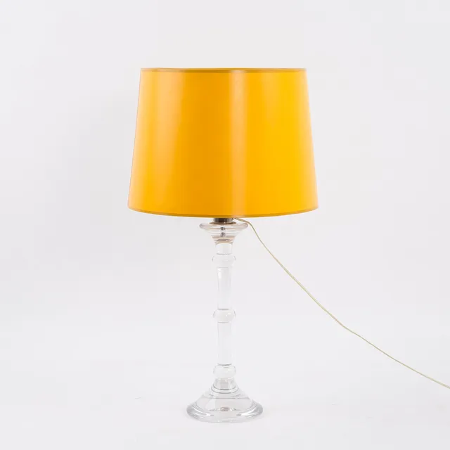 INGO MAURER. Val Saint Lambert, Tischleuchte / Stehlampe, Modell 'Tiffany', Kristallglas, Papier, 1969.