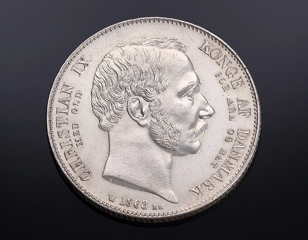 Christian IX, 2 rigsdaler 1863 - H. 3, Sieg 4 'Tronskiftespecie' — Hobby and collectibles/Coins, notes and bars — Lauritz