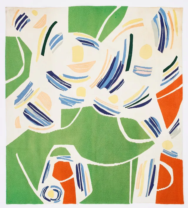 LARS GYNNING. Vävd tapet, Pinton Frères, gobelängteknik, komponerad på 1970-1980-talet, ca 172 x 192 cm.