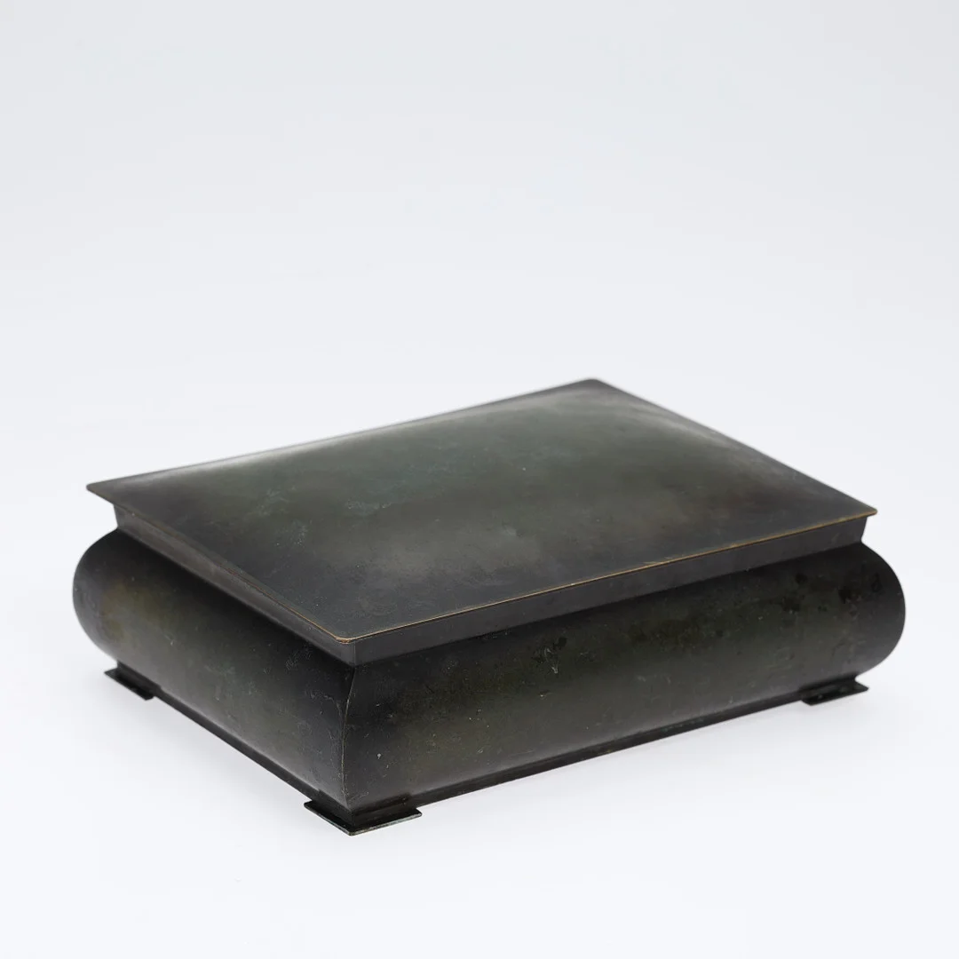 Skrin i patineret bronze og træ, dansk design, 1900-tallets begyndelse. — Other metals — Palsgaard Kunstauktioner