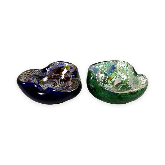 MURANO, ITALIEN. Skålar. Glass. 2st.