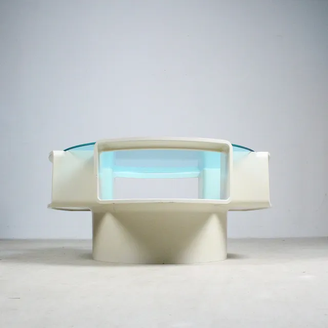 JEAN MANEVAL. Space Age UFO Couchtisch - 1960er Jahre.