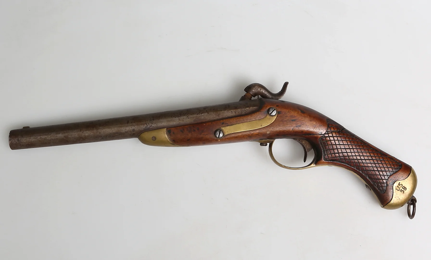 SLAGLÅSPISTOL, svensk, Huskvarna faktori, m/1850. — Guns & Rifles — Kalmar Auktionsverk