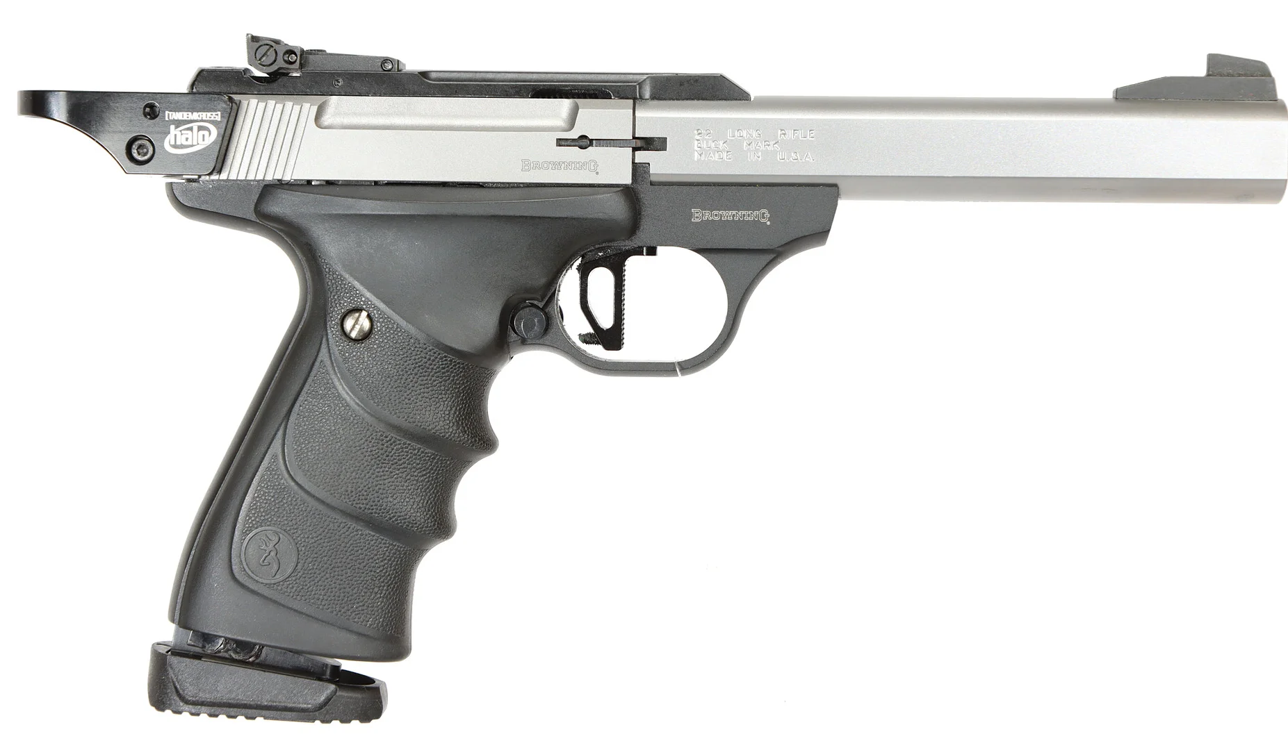 PISTOL, fabrikat Browning, modell Buck Mark, kaliber .22lr, tillv.nr US515YZ21112, se-nr SE3506300. — Pistols — Walter Borg