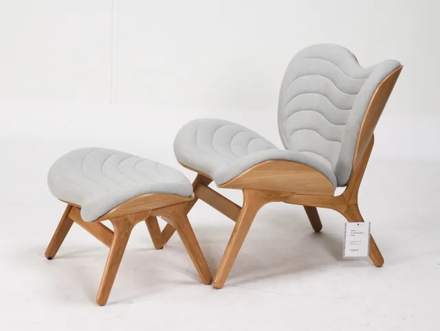 Anders Klem for Umage. Armchair and ottoman model 'A Conversation Piece, Low', oak (2)