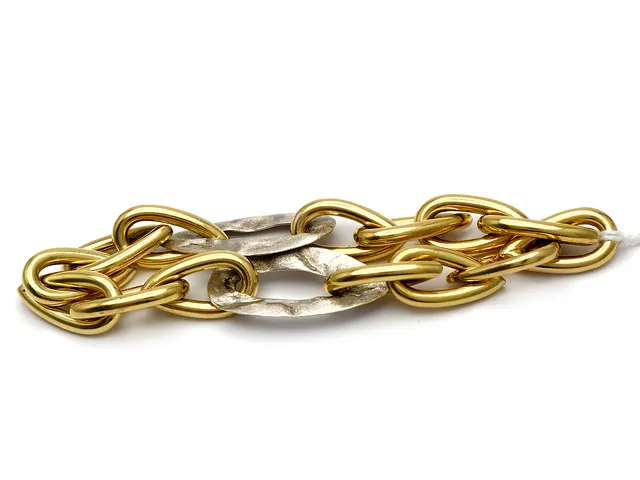 Armband 18K 20,5cm tvåfärgat 22,6g