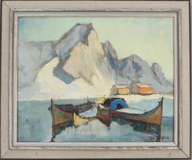 KNUT NORRMAN. olja på pannå, signerad.