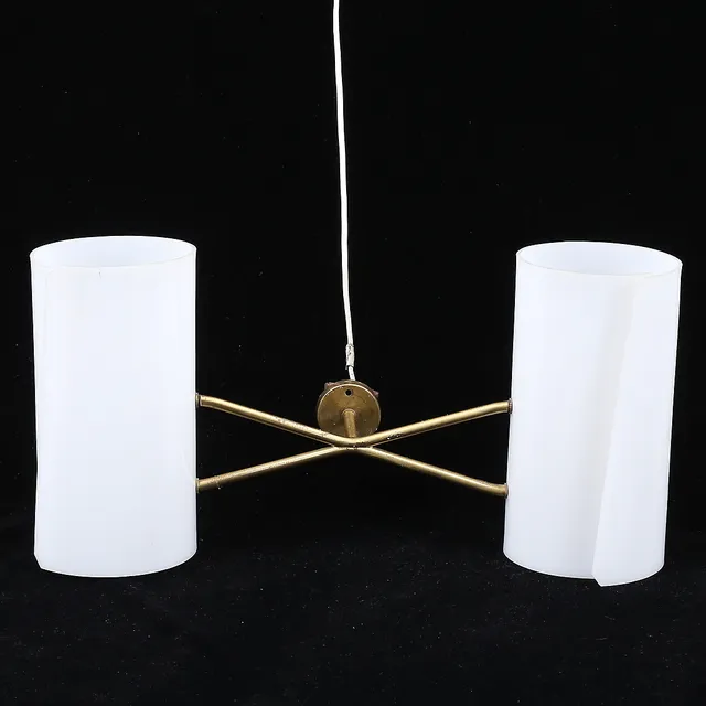 VÄGGLAMPA, plast/mässing, 1900-talets andra hälft.