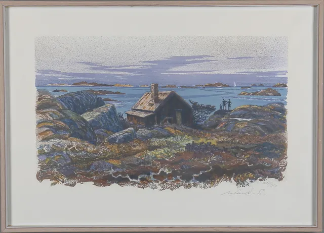 ROLAND SVENSSON. Litografi, signerad samt numrerad.