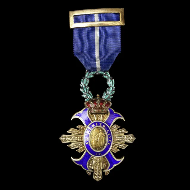 ORDEN, Kungariket Spanien, Civilförtjänstorden, officer, efter 1980-talet, förgyllt silver.