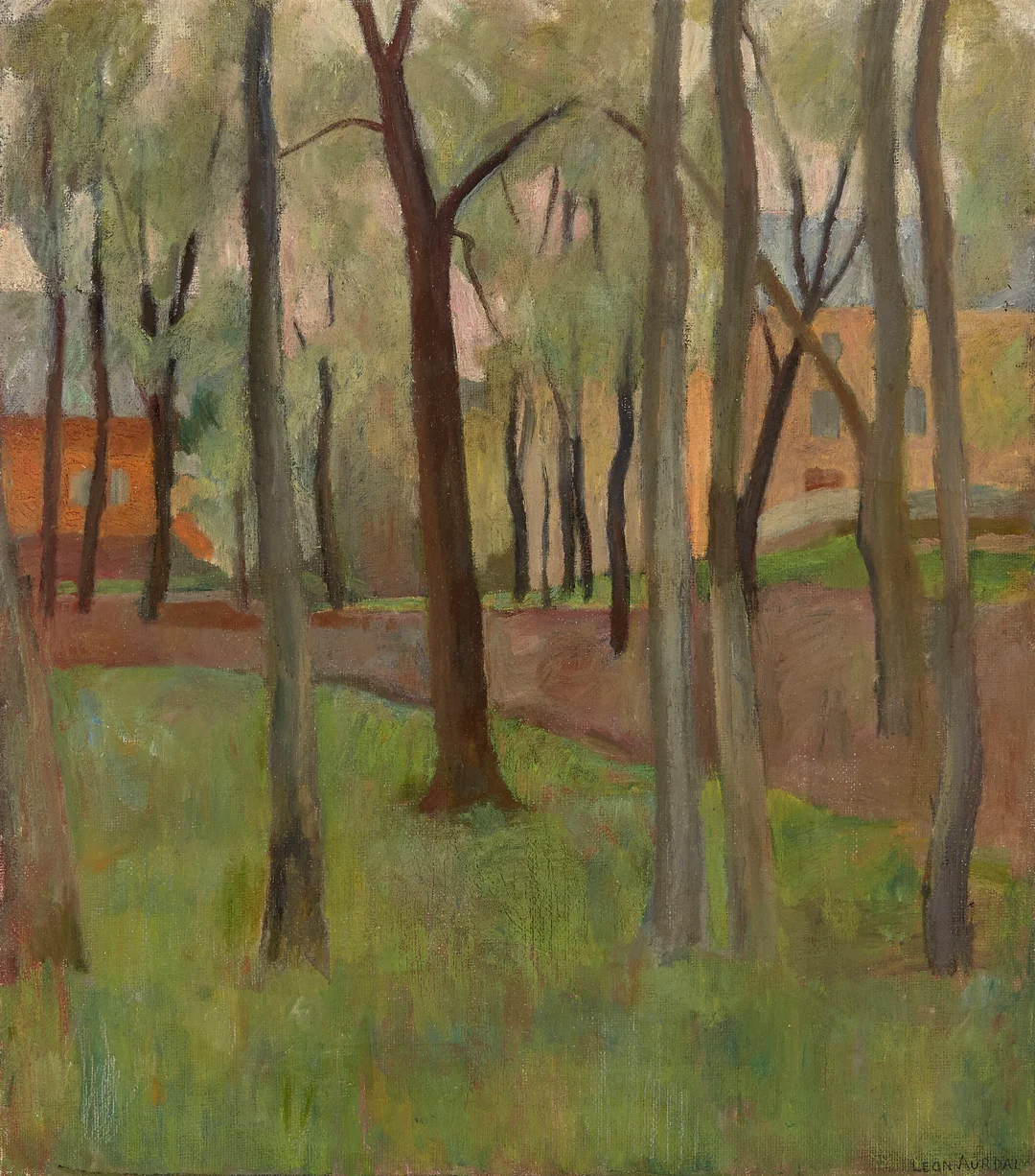 Aurdal, Leon — "Før solopgang" 1948 — Kunst/Maleri — Blomqvist