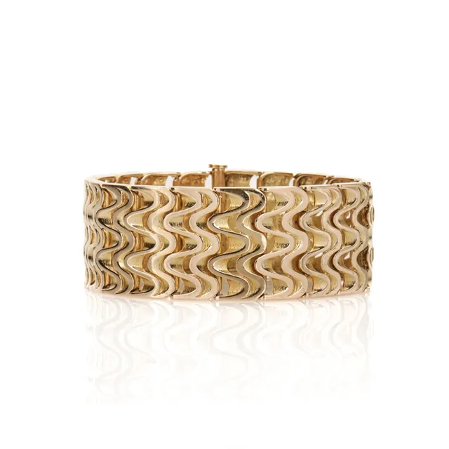 A. Michelsen. Vintage bracelet of 14 kt gold