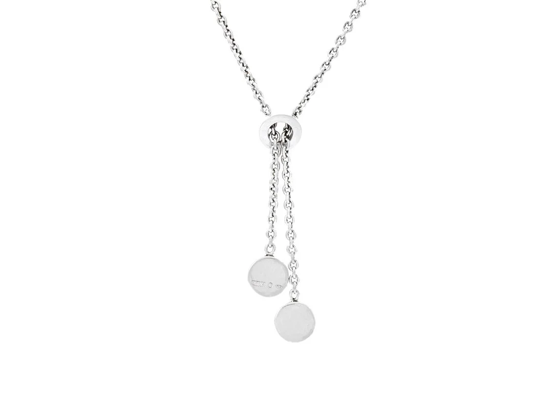 EFVA ATTLING, collier, Twin Dots Necklace, sterlingsilver, längd 42-44 cm vikt 15,9 g. — Smycken/Collier — Kaplans
