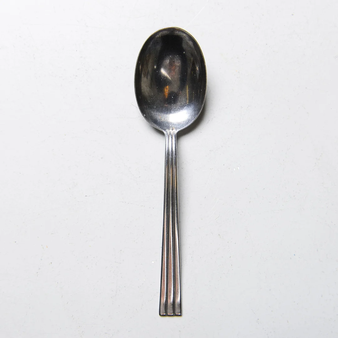 FOLKE ARSTRÖM. "Thebe", matskedar, 36 st, Gense. — Other metals — Formstad Auktioner