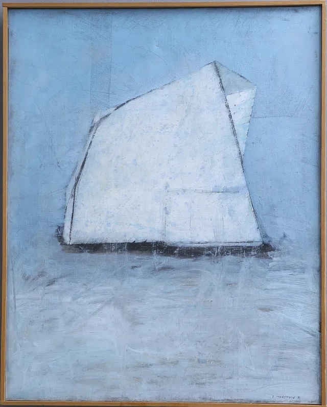 PER MEDSTRAND. "Skultur 1", olja på duk, signerad samt daterad 85.