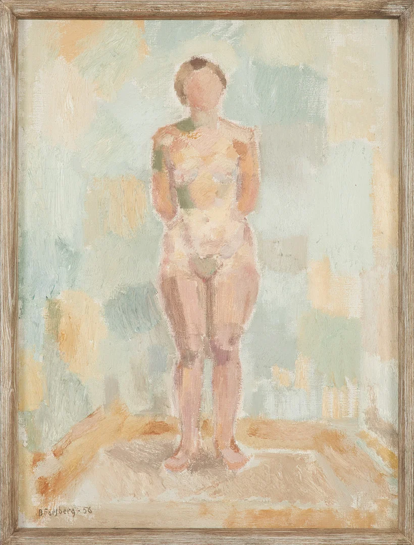 BIRGER FORSBERG (1922-2012). Nakenstudie, olja på duk, signerad -56. — Paintings — Stockholms Auktionsverk Sickla
