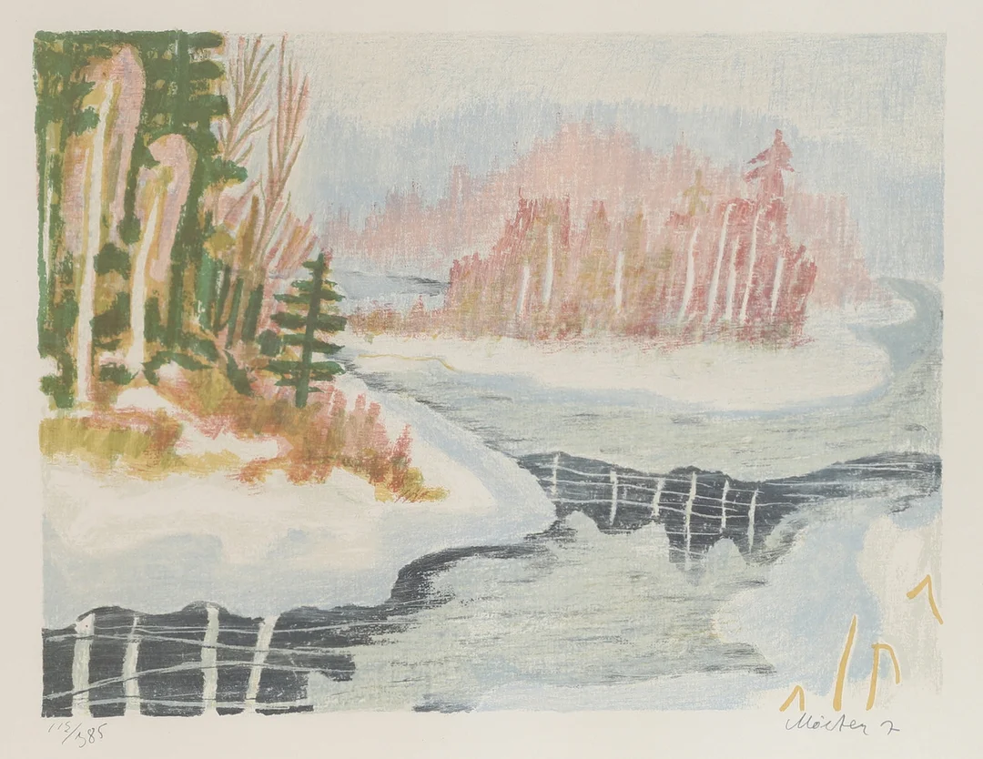 MÅRTEN ANDERSSON. Färglitografi, signerad och numrerad. — Engravings & Prints — RA Auktionsverket Norrköping