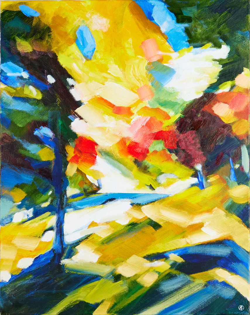 ANITA FRÖDING (FÖDD 1942). "Oktober backe", monogramsignerad, olja på duk. — Paintings — Stockholms Auktionsverk Magasin 5