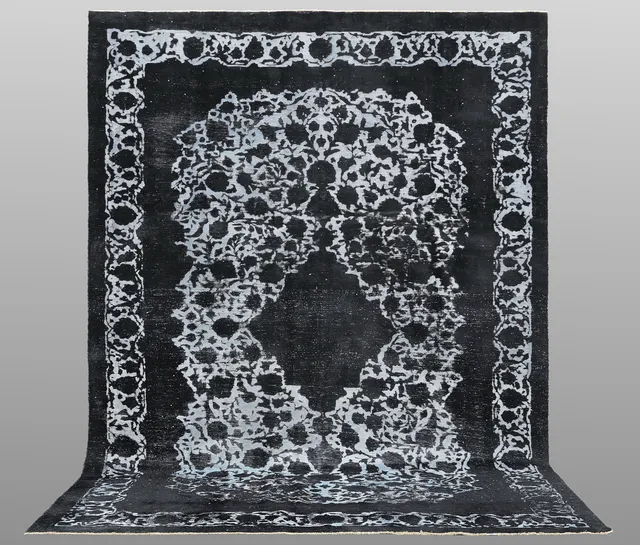 ORIENTMATTA. Vintage, reliefklippt, 373 x 240 cm.