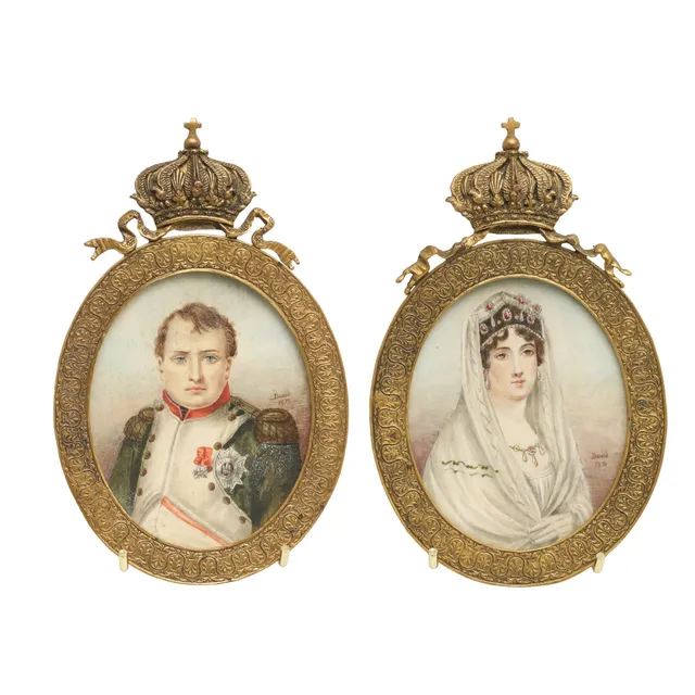 A PAIR OF MINIATURE PORTRAITS.