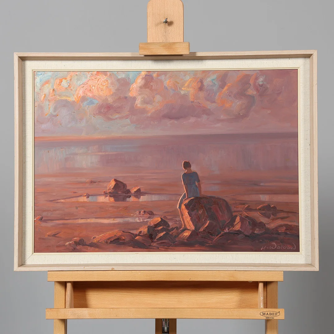 HARRY WALDOW. OLJA PÅ PANNÅ, signerad. — Paintings — Borås Auktionshall