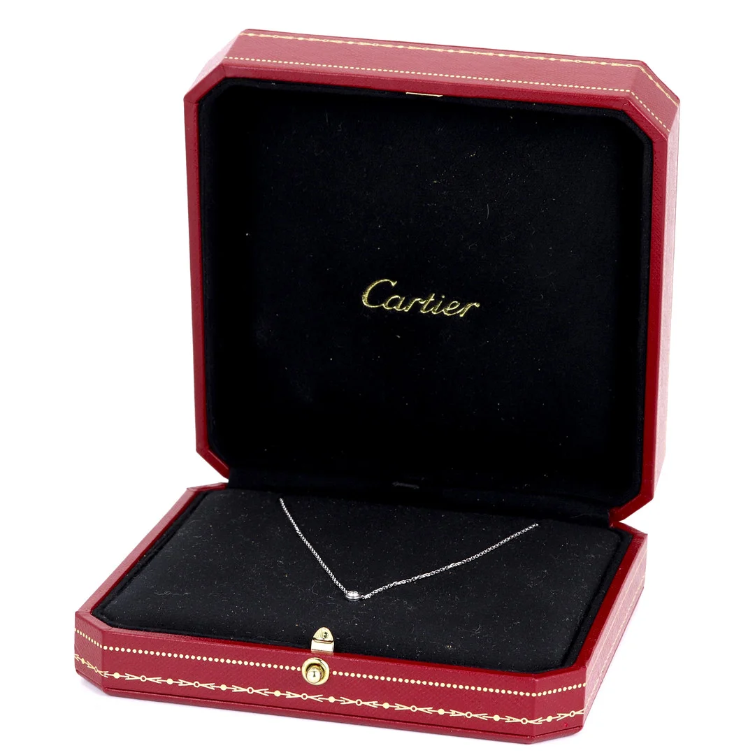 CARTIER D'AMOUR PLATINUM DIAMOND SET NECLACE. — Necklace — Chalkwell Auctions