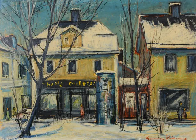 GUNNAR STÅLBRAND. Stadsmotiv, pastell, signerad.