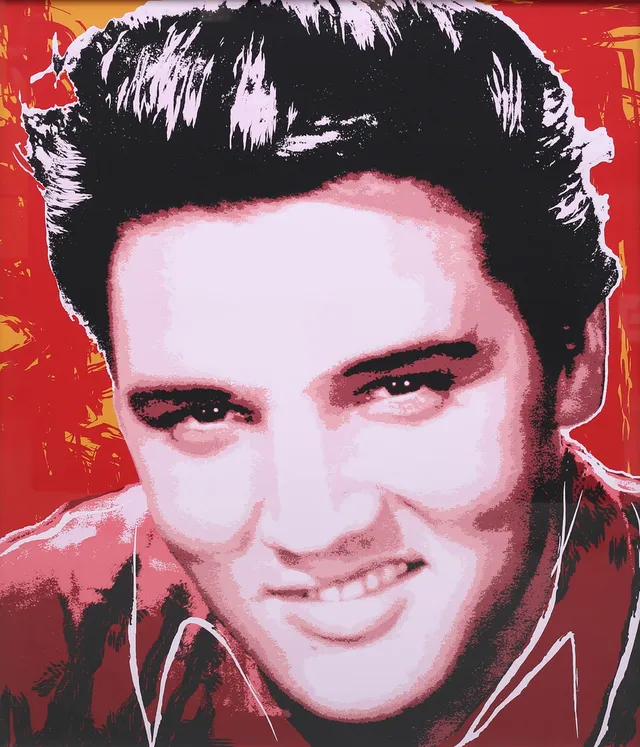 TOM MOORE. Elvis, silkscreentryck nr 68/490.