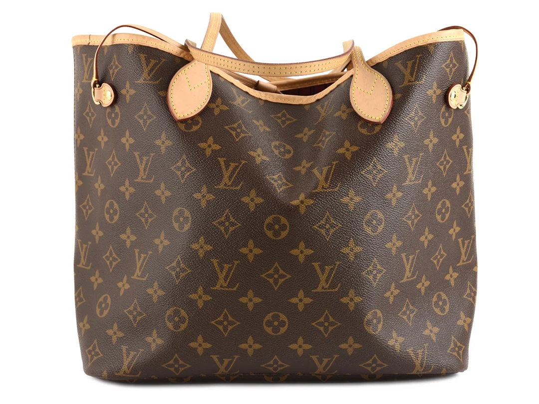 VÄSKA, LOUIS VUITTON, Neverfull MM, monogram canvas, 32x28x16 cm, tillhörande pochette i monogram canvas 25x15 cm. — Accessoarer/Väskor — Kaplans