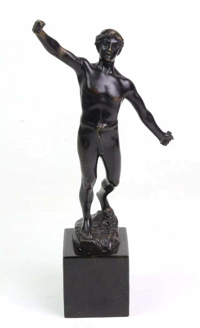 BRONZEFIGUR KRIEGER, SCHMIDT-HOFER, OTTO.