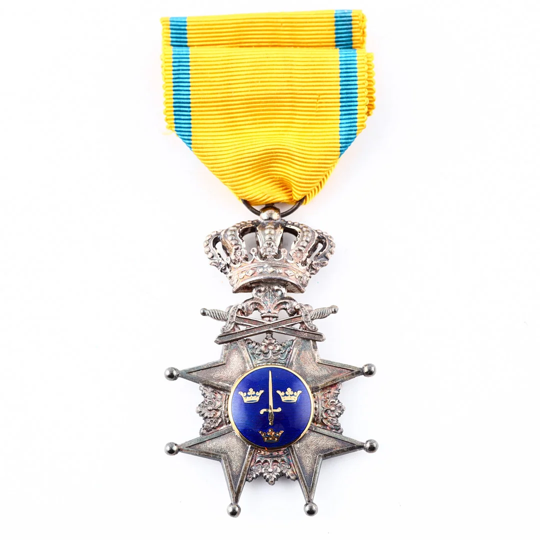 KUNGLIGA SVÄRDSORDEN, Svärdstecknet, silver, C.F. Carlman, Stockholm. — Orders & Medals — Auktionshuset Kolonn