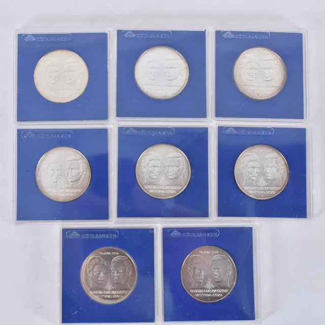 MINNESMYNT 8 st, sterlingsilver.
