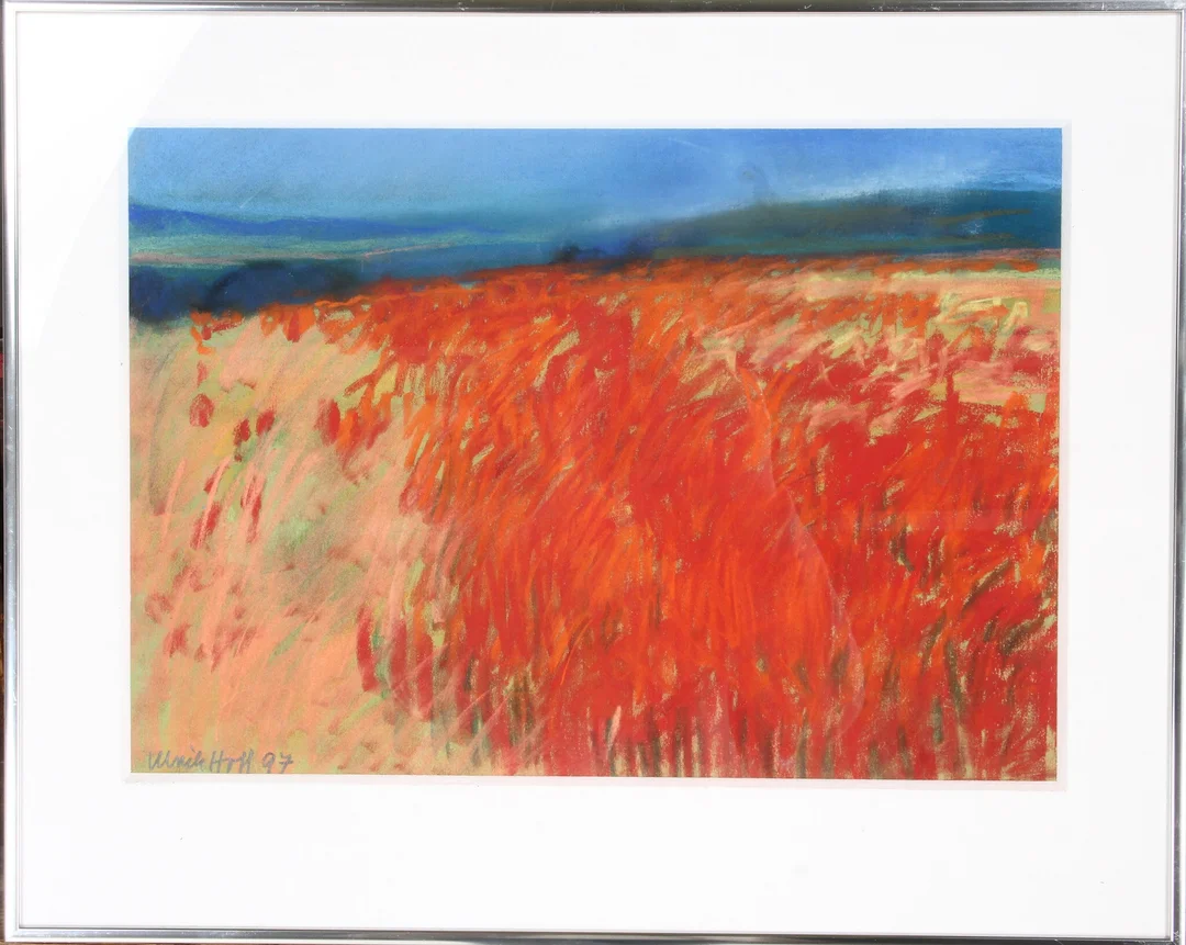 Ulrik Hoff. Field landscape with poppies — Paintings and sculptures/Modern pictorial arts — Lauritz
