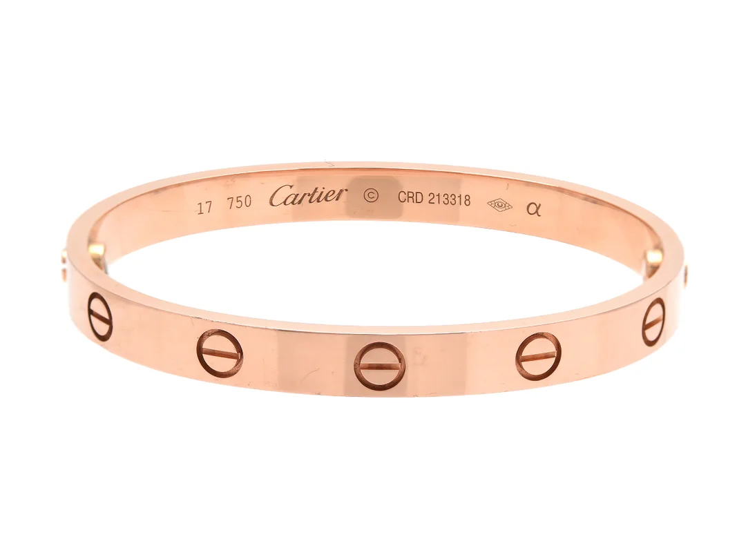 CARTIER, Love Bracelet, 18K roséguld, CRD213318, stl 17, vikt 32,5 g, skruvmejsel, originaletui, box och påse. — Smycken/Armband — Kaplans