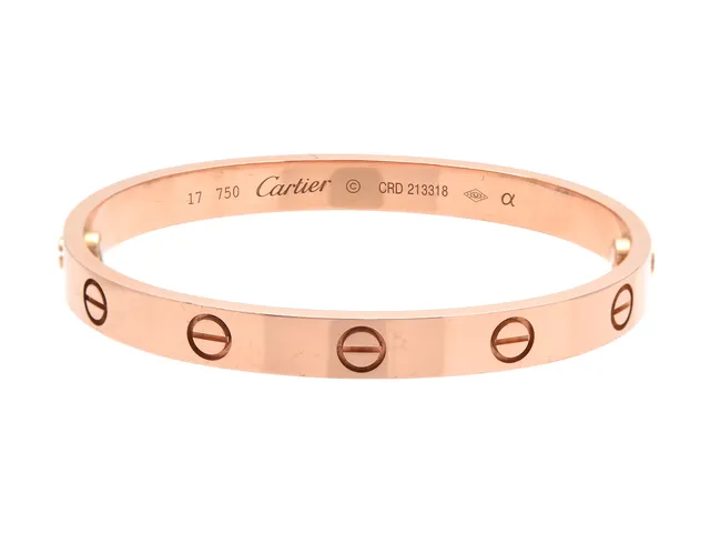CARTIER, Love Bracelet, 18K roséguld, CRD213318, stl 17, vikt 32,5 g, skruvmejsel, originaletui, box och påse.