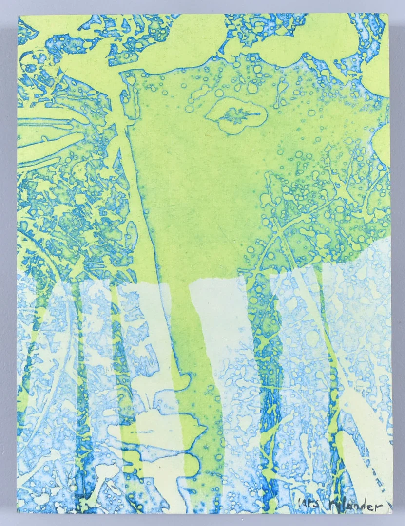 LARS RYLANDER. färgetsning limmad på pannå, komposiotion. — Engravings & Prints — Halmstads Auktionskammare