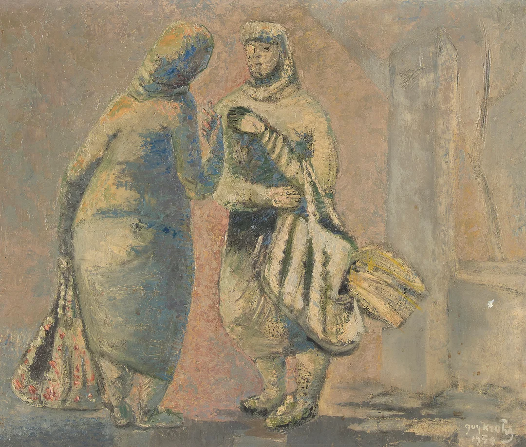 Krohg, Guy — Samtale, 1954 — Kunst/Maleri — Blomqvist