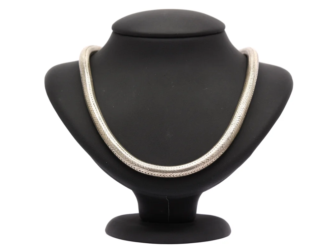 COLLIER, Silver, ormlänk, längd 52 cm, vikt 189 gram. — Smycken/Collier — Kaplans