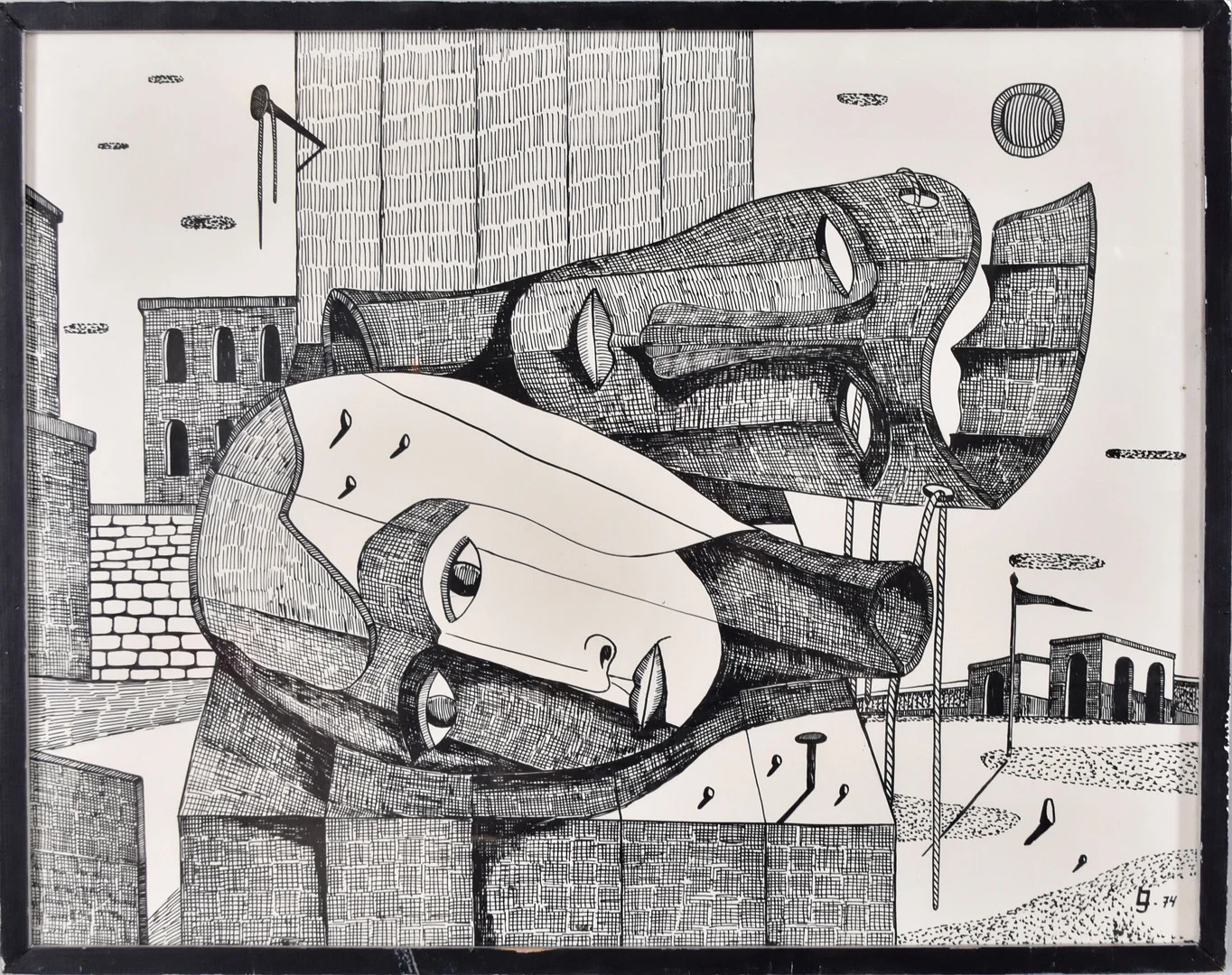 LARS JOHANSSON. Tuschteckning. — Drawings — Halmstads Auktionskammare
