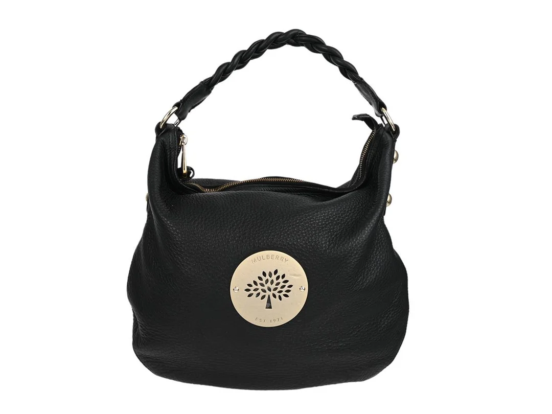 VÄSKA, MULBERRY, Hobo Bag, svart läder, guldfärgade beslag, 34x32x10 cm, dustbag. — Accessoarer/Väskor — Kaplans