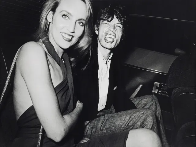 RON GALELLA. Mick Jagger and Jerry Hall, 1984 NYC. Limelight.