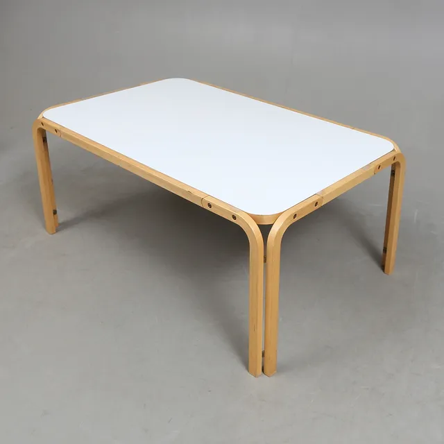 KARI ASIKAINEN. Soffbord, laminat och björk, Artek, Finland.