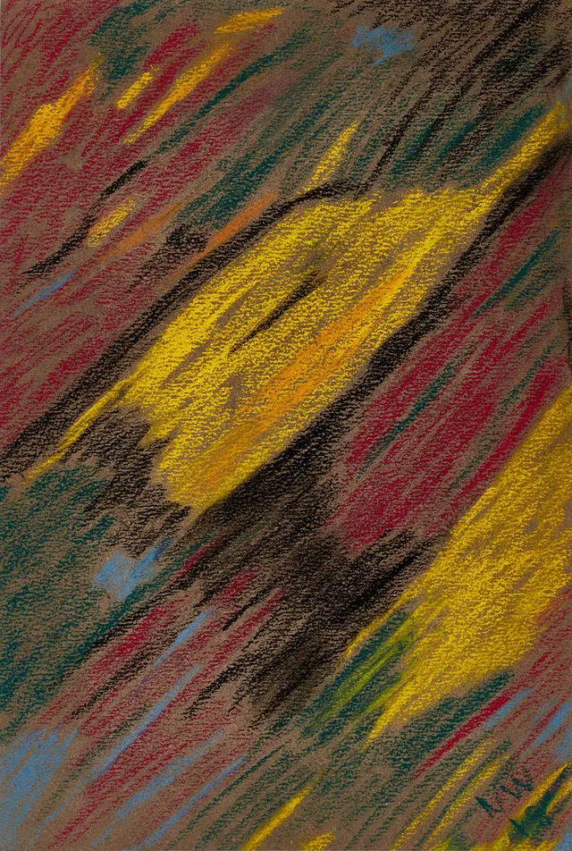 NELL WALDEN (Sverige, 1887-1975), Komposition, monogramsignerad och daterad NW 18, pastell på papper.