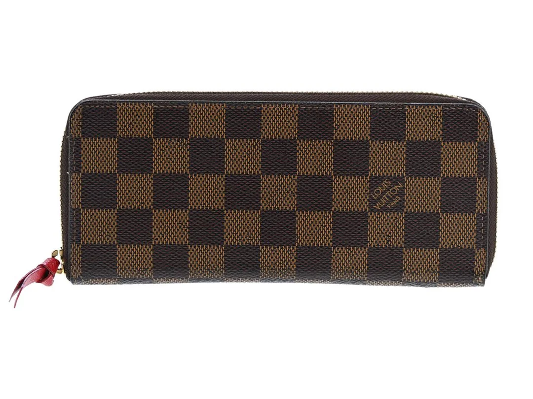 PLÅNBOK, LOUIS VUITTON, Zippy Long Wallet, damier ebene, rött läder, guldfärgade beslag, 19,5x8x2 cm. märkt CA3196, år 2016, dustbag, kartong. — Accessoarer/Plånböcker — Kaplans