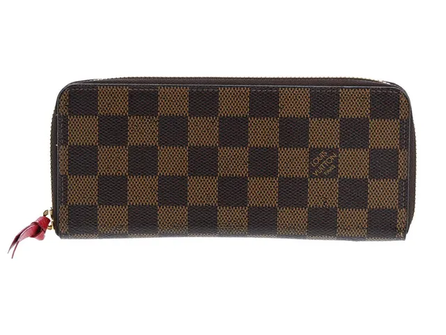 PLÅNBOK, LOUIS VUITTON, Zippy Long Wallet, damier ebene, rött läder, guldfärgade beslag, 19,5x8x2 cm. märkt CA3196, år 2016, dustbag, kartong.